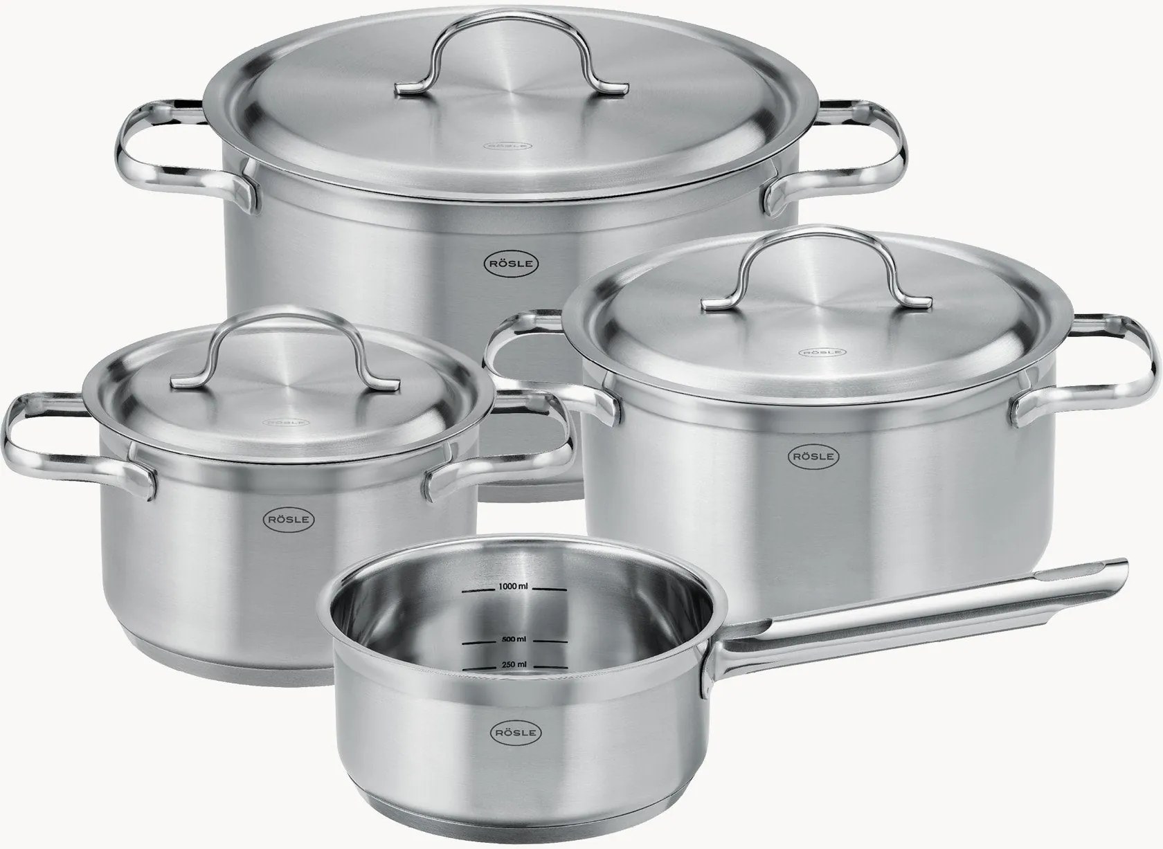 Súprava hrncov z nehrdzavejúcej ocele Pureelements, 4 ks