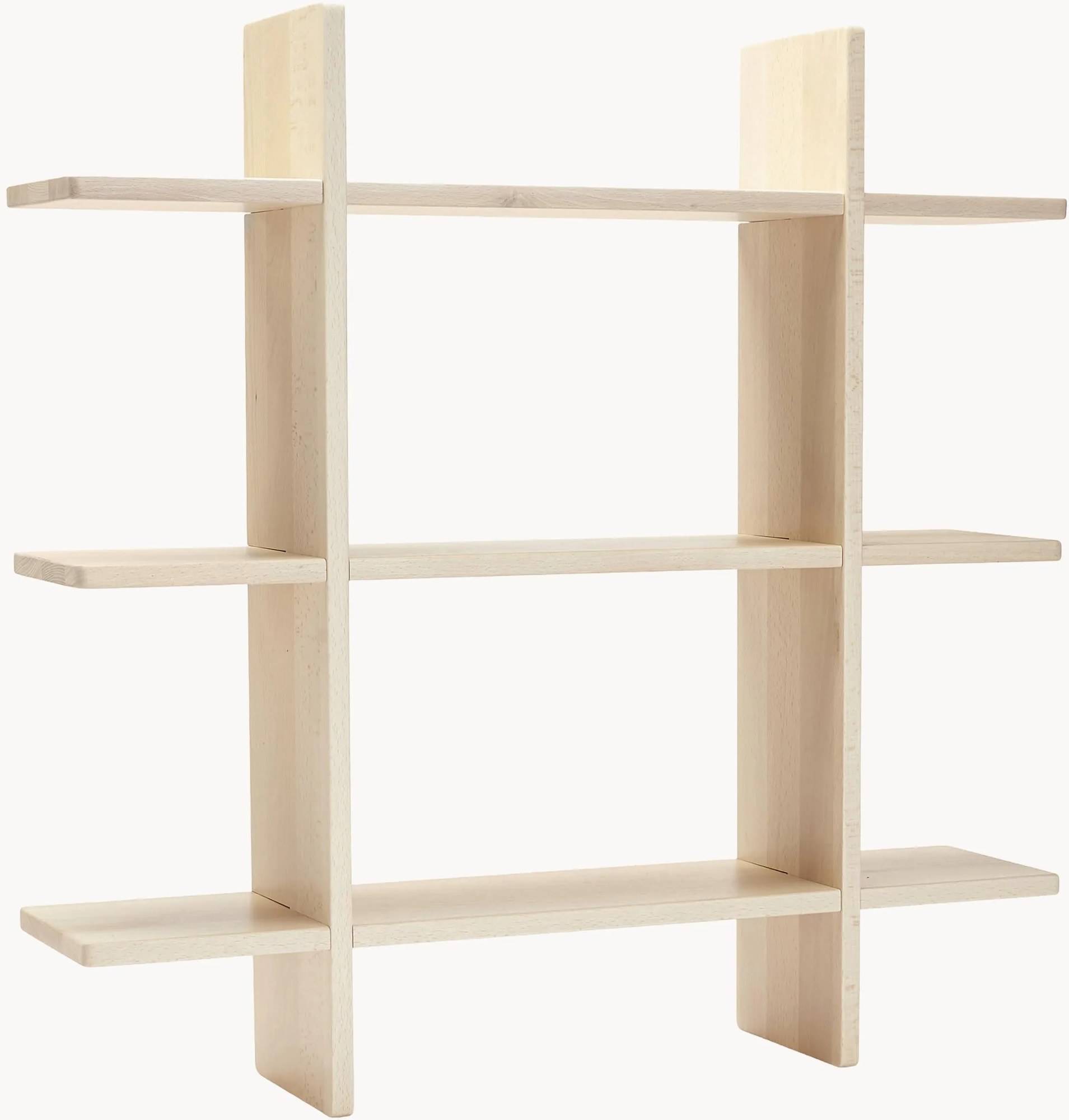 Nástenný regál z bukového dreva Saga