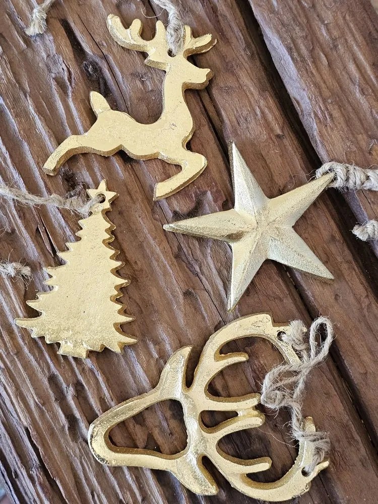 Set 6ks ružová sklenená ozdoba makronka Macrons - Ø 6*2,5 cm