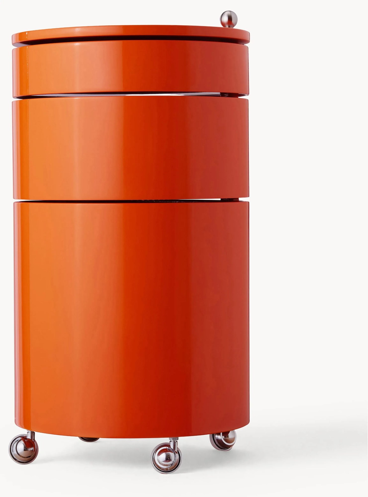 Okrúhly prenosný kontajner Barboy, dizajn Verner Panton