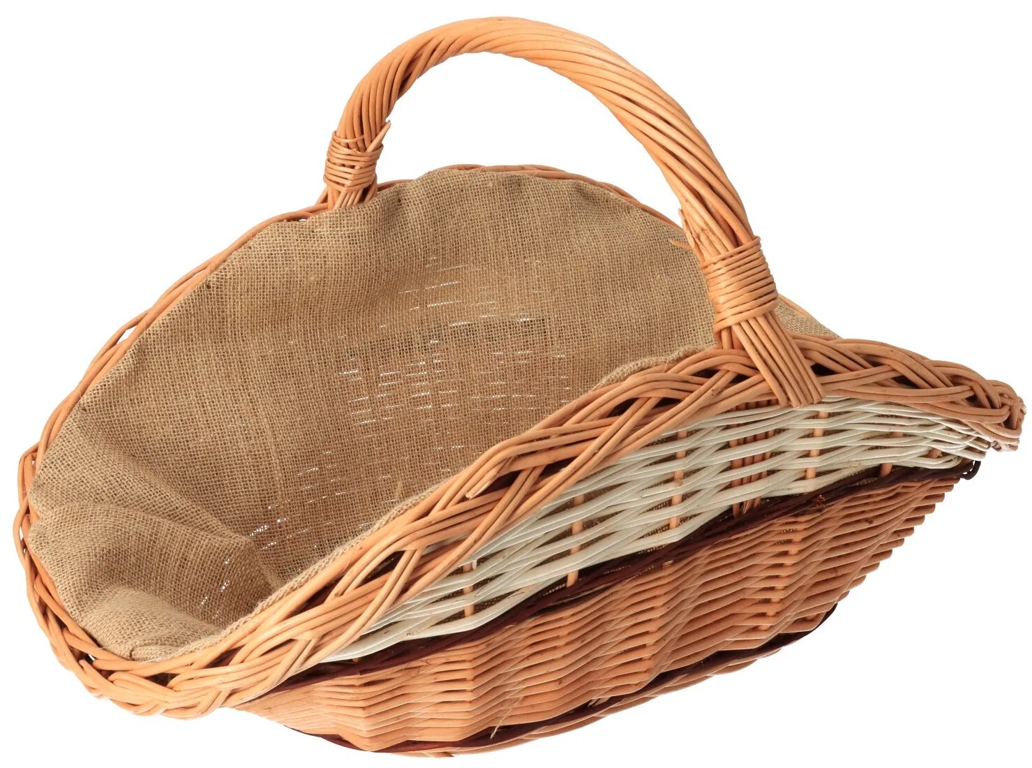 ČistéDrevo Prútený kôš na drevo svetlý