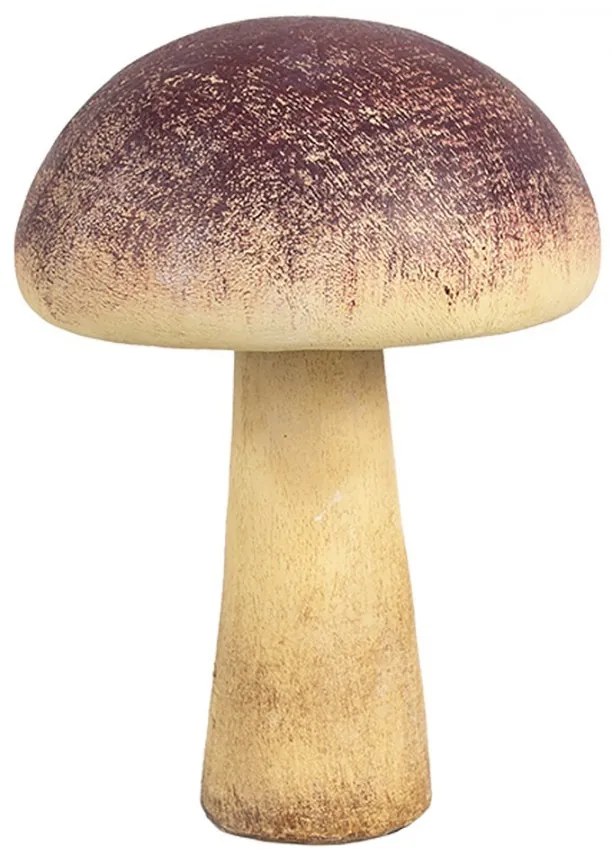 Béžovo-fialová dekorácia huba Mushroom - Ø 11*16 cm
