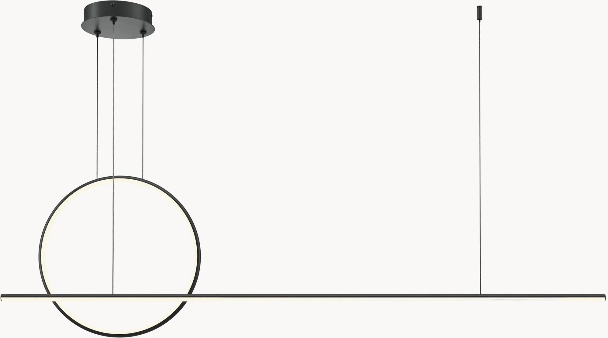 Stmievateľné závesné LED svietidlo Halo