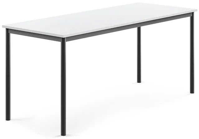 Stôl BORÅS, 1800x700x760 mm, laminát - biela, antracit