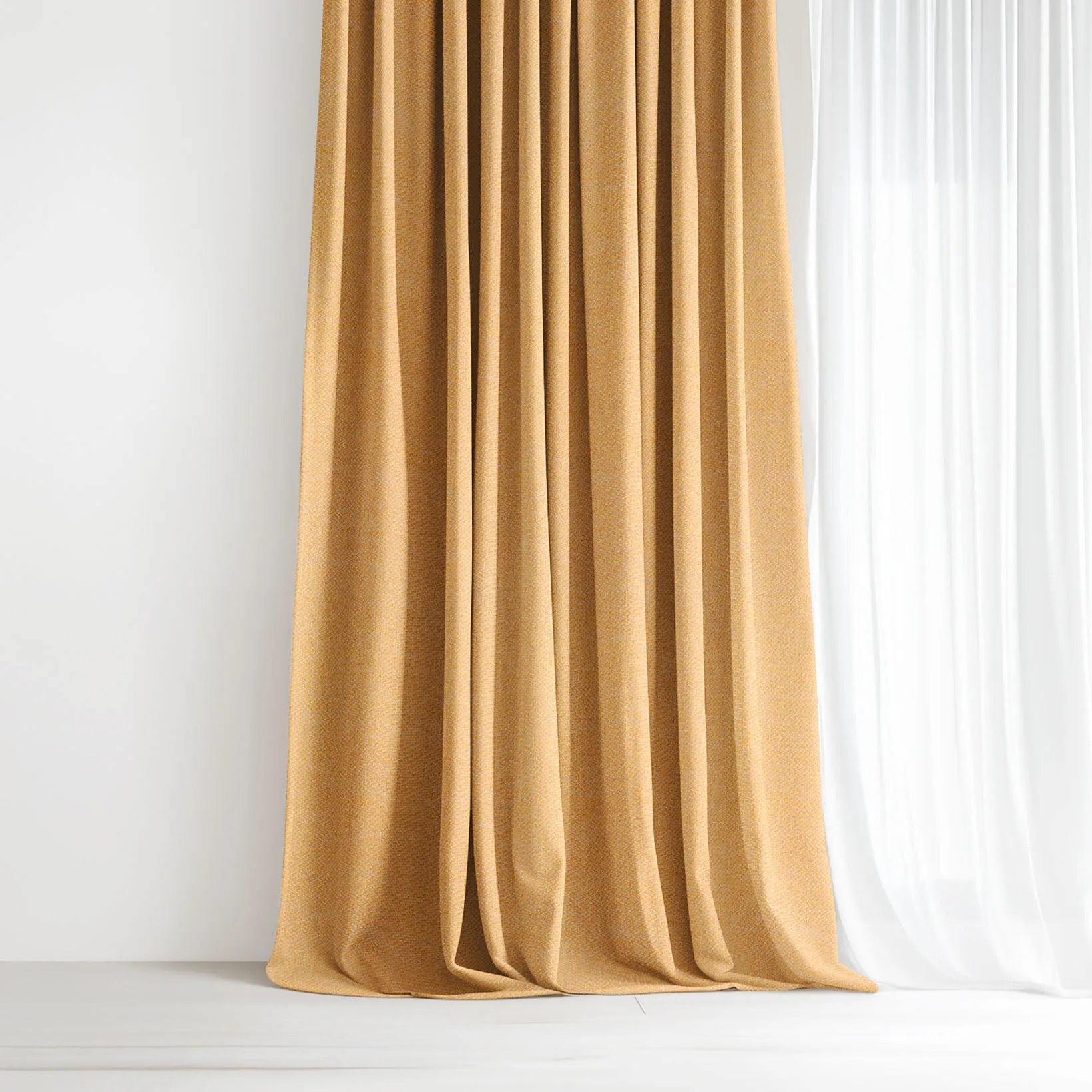 Goldea dekoračný záves peru - zlatý 140x135 cm
