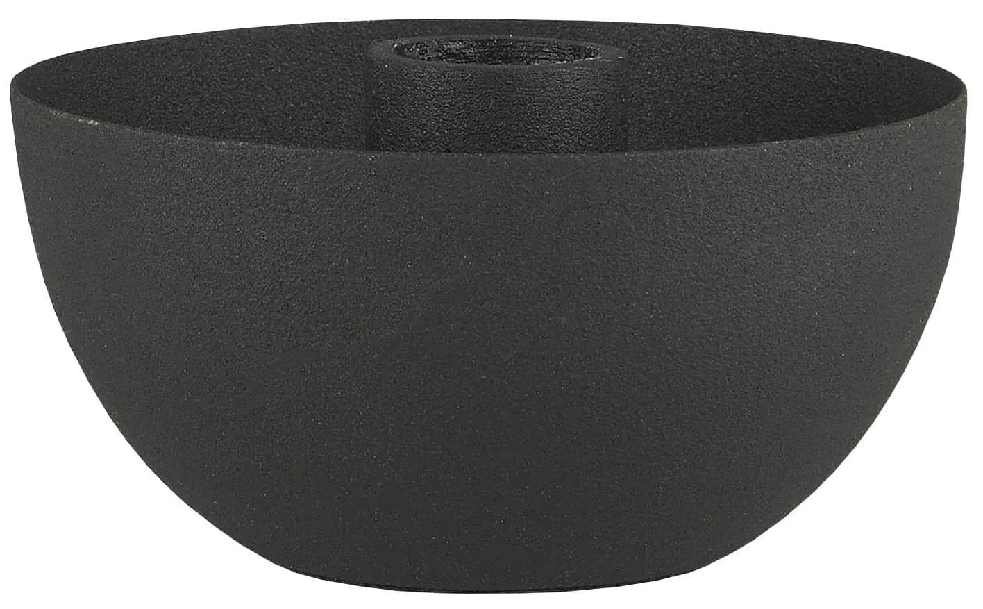 Ib Laursen Kovový svietnik Black 10,2 cm