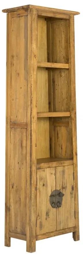 furniture-nabytek.cz - Masívna kúpeľňová skrinka Rangún z recyklovanej borovice, lakovaná, hnedá – 48×32×170 cm