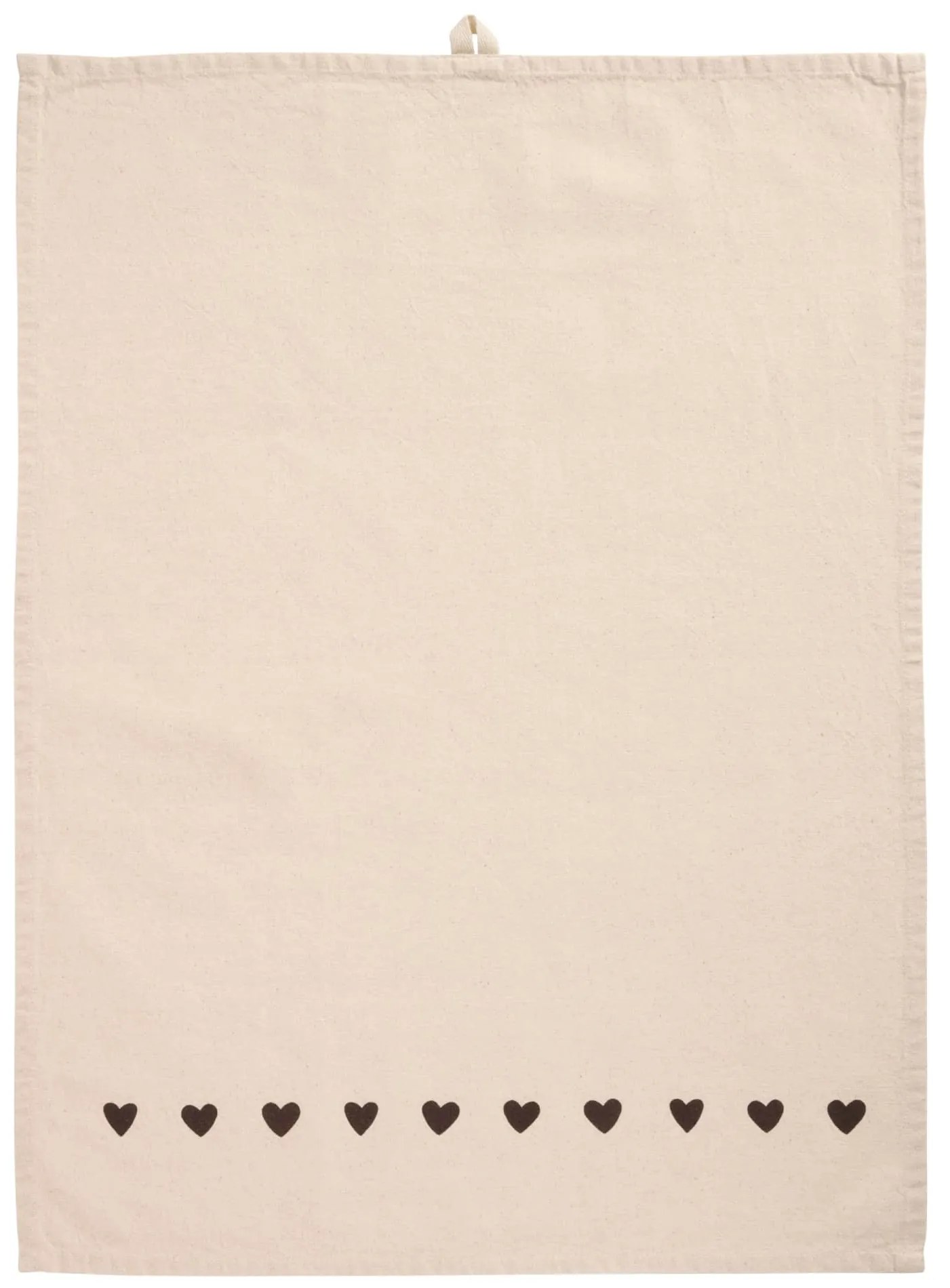 Ib Laursen Bavlnená utierka Johanne Brown Hearts