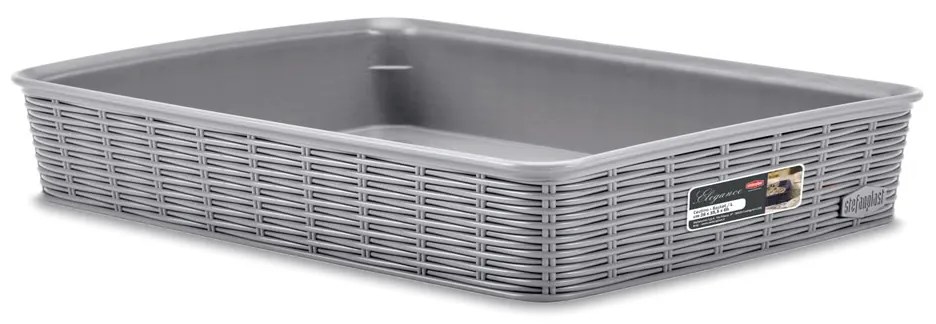 STEFANPLAST Úložný kôš Elegance L, sivý