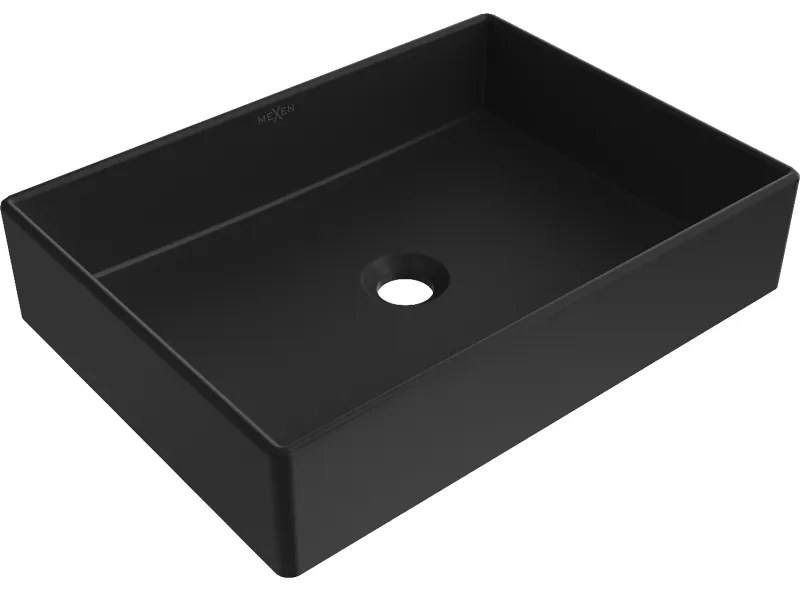 Mexen Goya, umývadlo na dosku 51 x 37 cm, čierna matná, 22185085