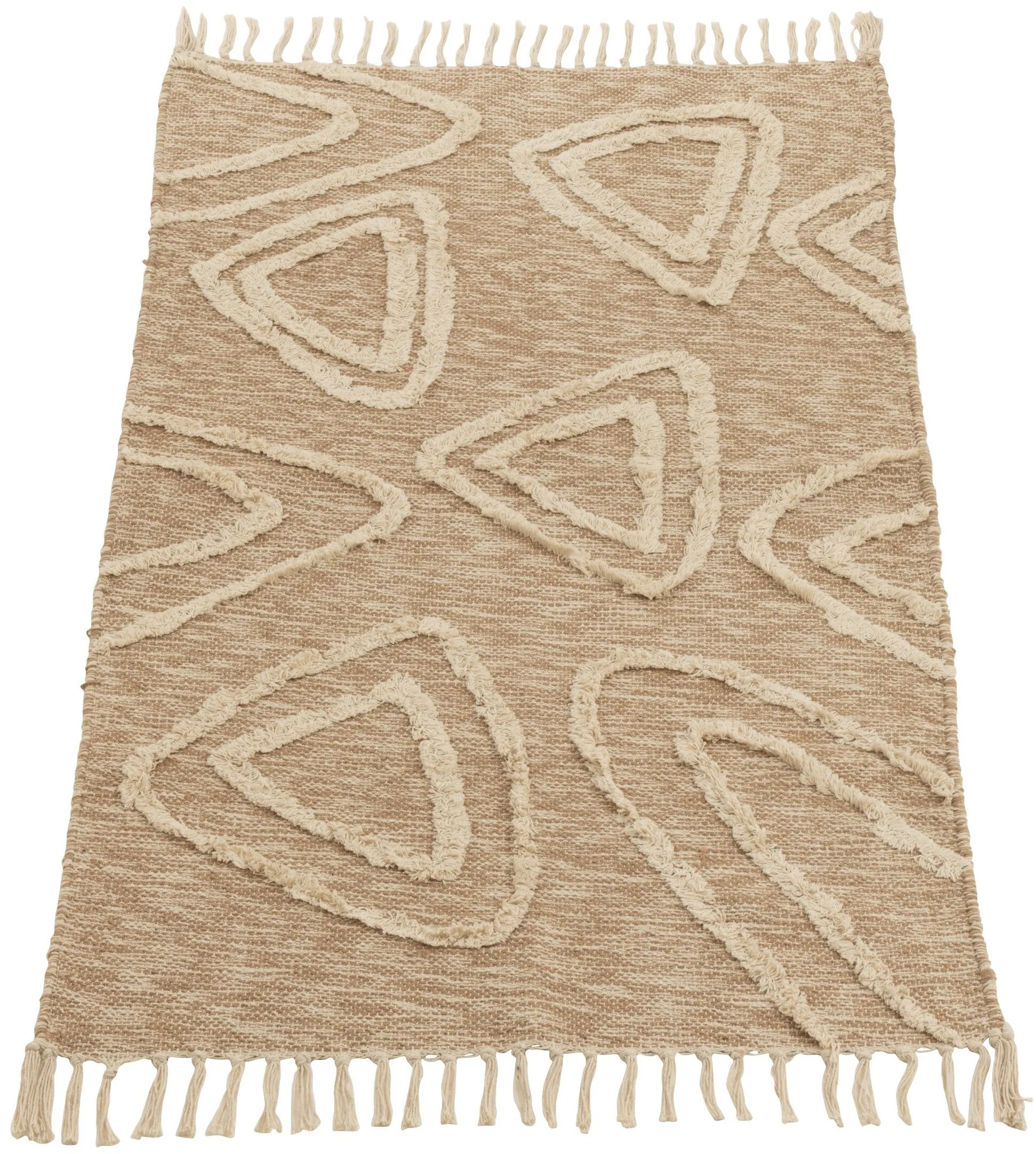 Béžový bavlnený kobereček Ulla - 105*61 cm