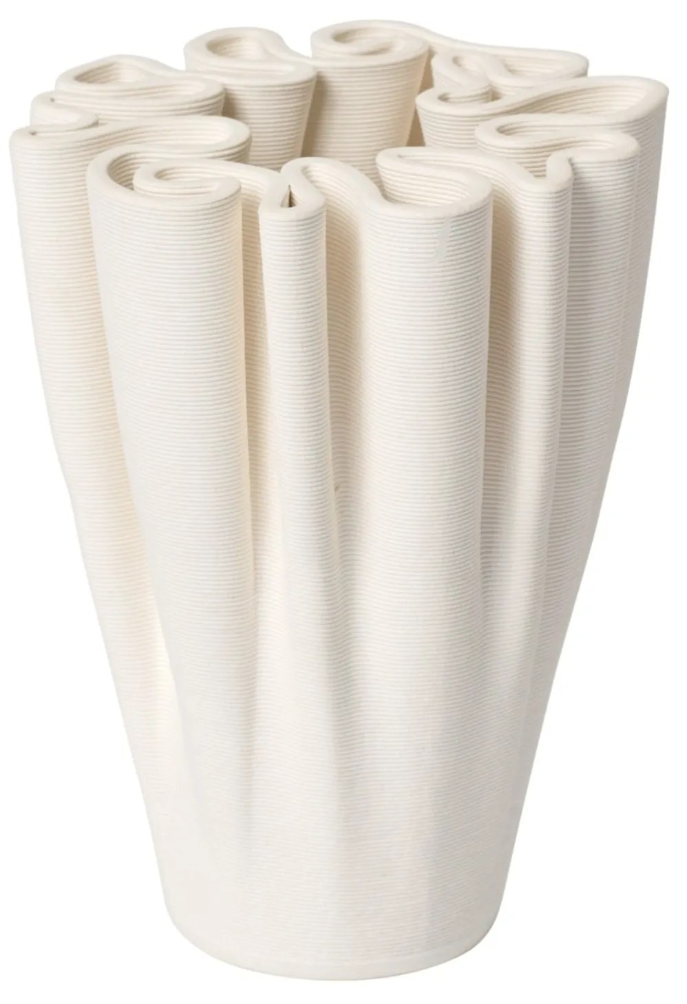 Ferm Living Kameninová váza Dedali Off-white Small
