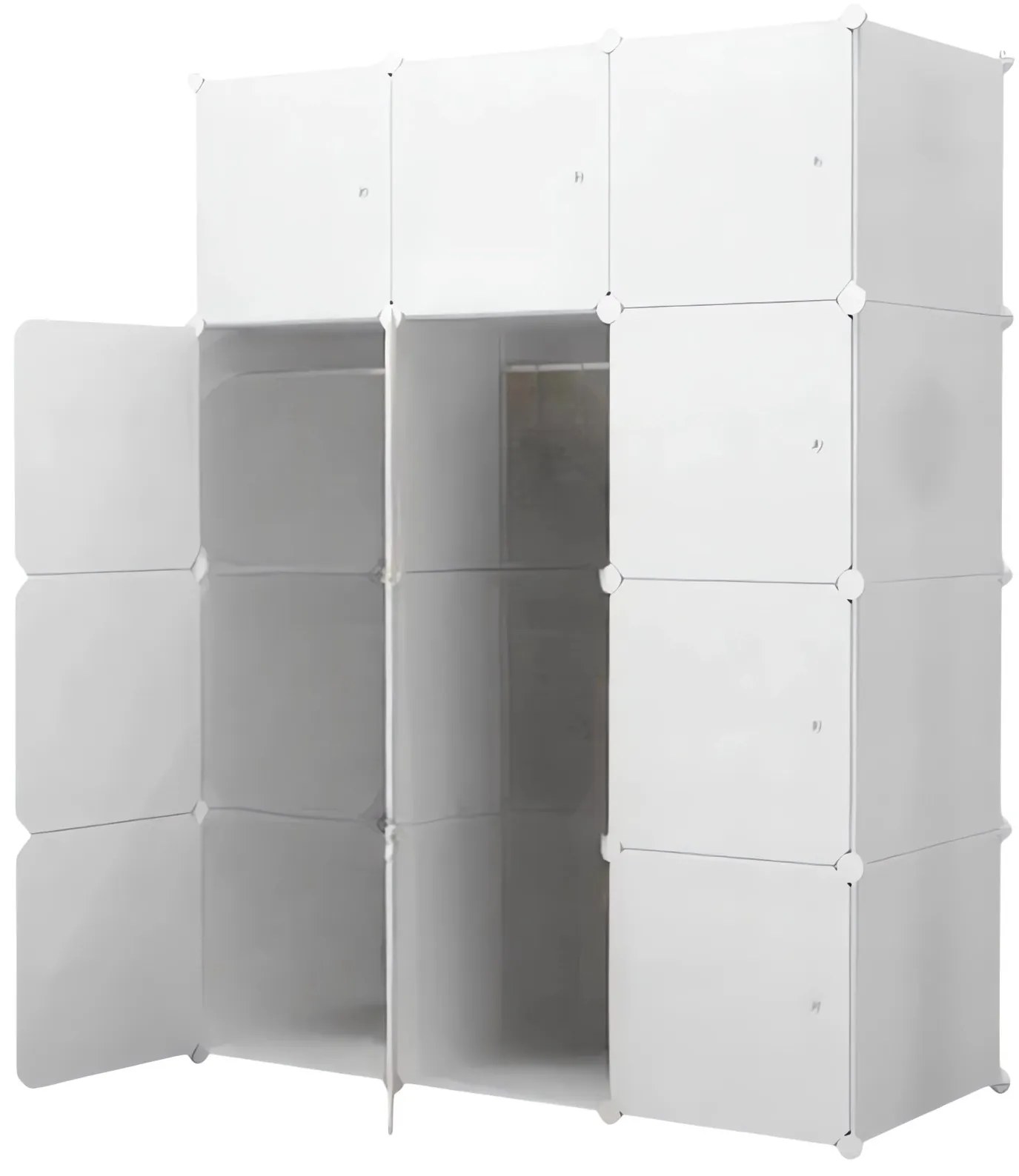 Hogler 3414 Variabilný policový systém 12 modulov, 145 x 110 x 47 cm, biely