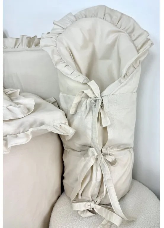 INTERMEDIC SK Obliečka na zavinovačku Béžová s volánikom Veľkosť: 37x120 cm