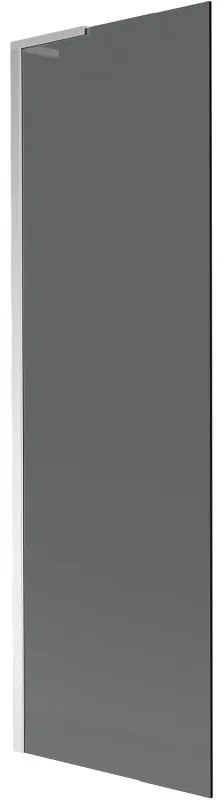 Mexen Next L, 1-krídlová vaňová zástena 60 x 150 cm, 6mm šedé sklo, chrómový profil, 895-060-000-03-40-01