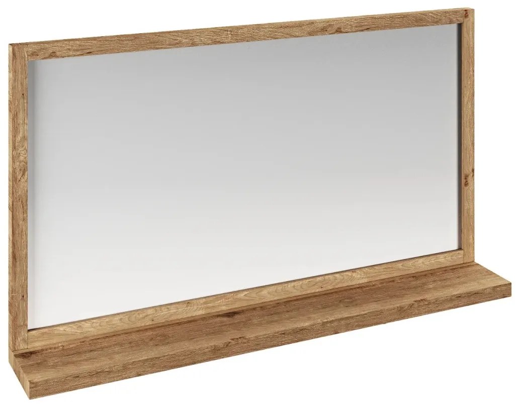 furniture-nabytek.cz - Masívne kúpeľňové zrkadlo Sydney z divokého duba, olejované, hnedé – 105×60 cm