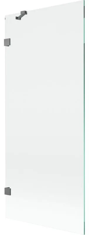 Mexen, Mexen Lunar 1-krídlová vaňová zástena 80 x 150 cm, transparentná, pištoľový kov - 897-080-000-95-00