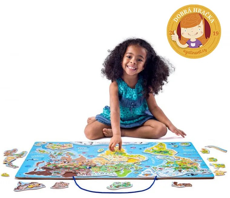 Magnetická mapa Svet v obrázkoch 2 v 1 - Hraj sa a uč sa