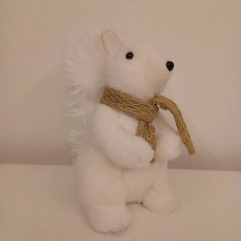 DECOLED Veverička, 14 x 20 x 24 cm, biela