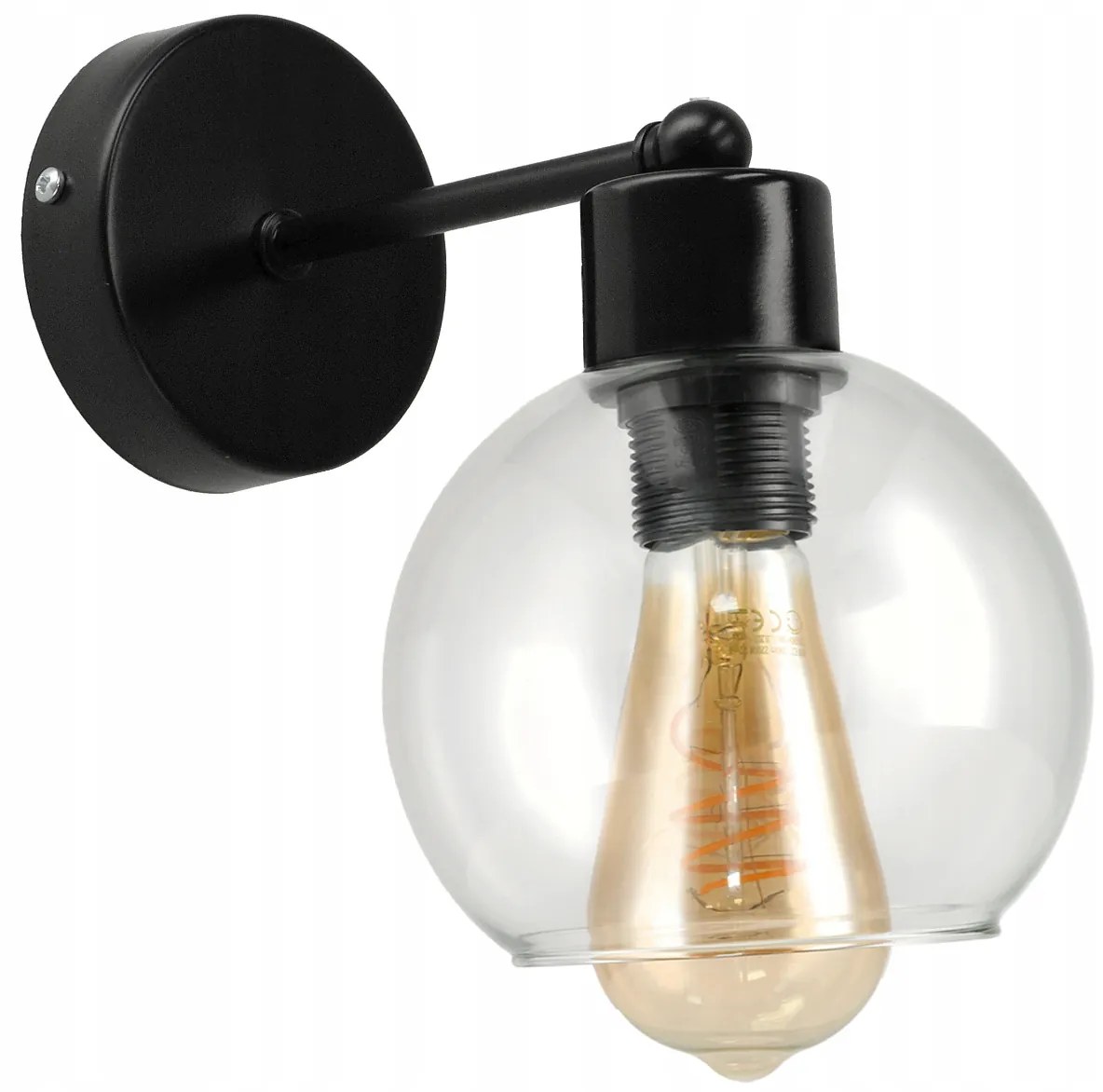 BERGE LED nástenné / stropné svietidlo E27 - priehľadná guľa