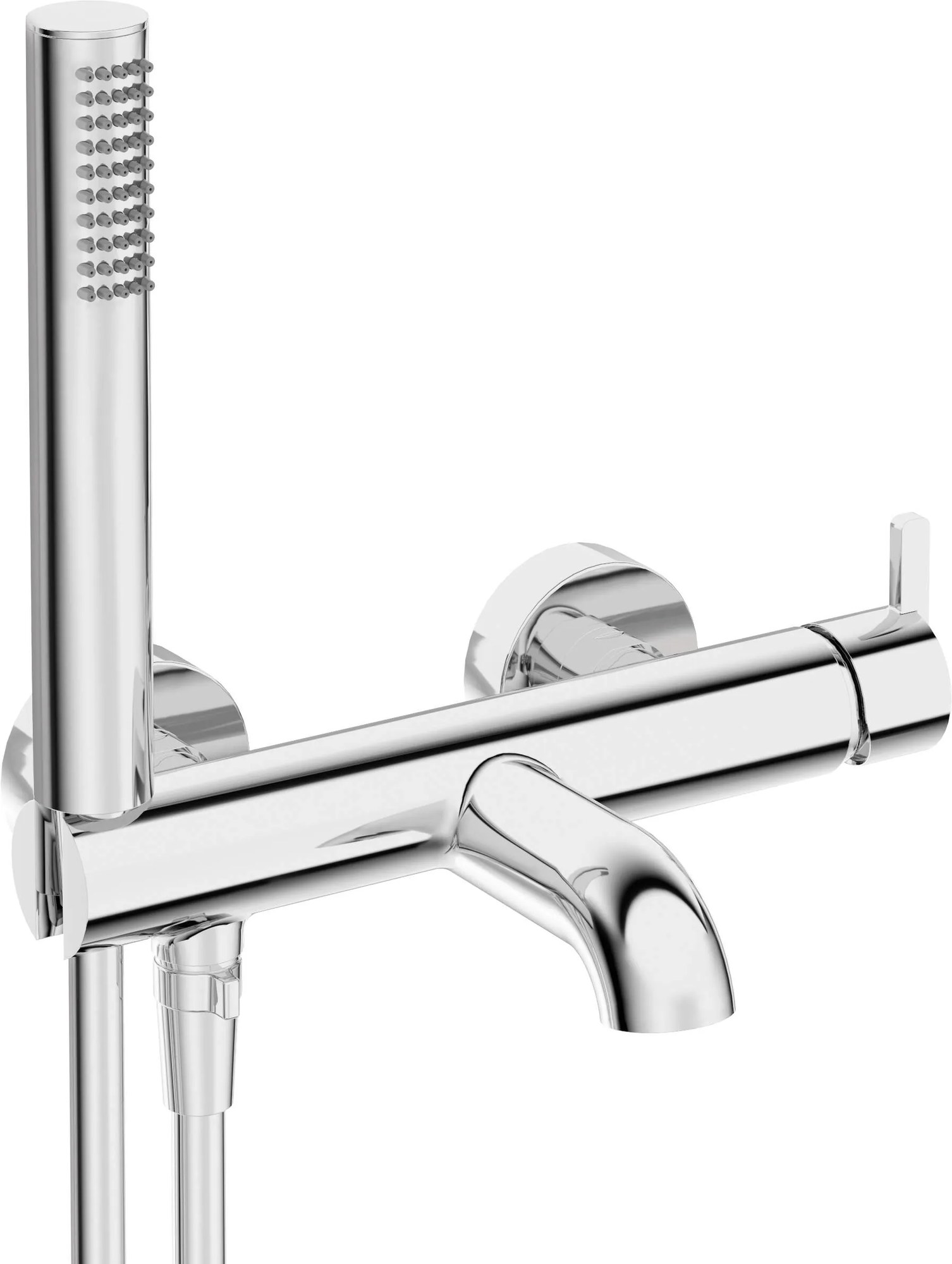 Deante Silia, nástenná vaňová batéria s ručnou sprchovou súpravou, chrómová, DEA-BQS_011M