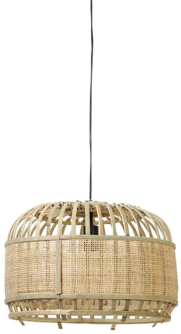 Prírodné bambusové závesné svetlo Dalika - Ø 49*36cm