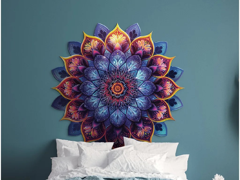 drevko | Kvetinová mandala Fialová múdrosť 45 x 445 cm