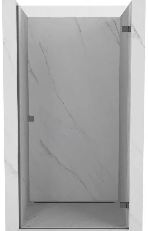 Mexen, Mexen Lunar-B Otočné pravé sprchové dvere 75 cm, transparentné, pištoľový kov - 832-075-000-95-00-P