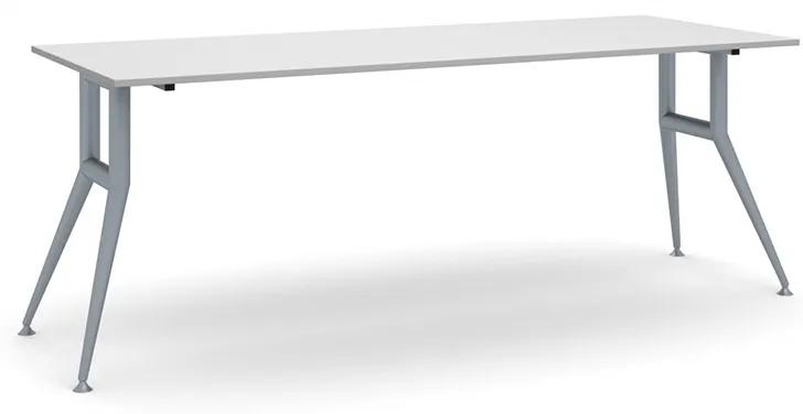 Rokovací kancelársky stôl WIDE, 200x80 cm, sivý
