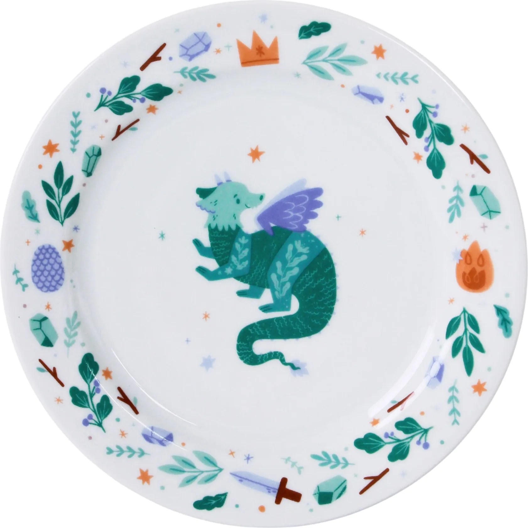 Bella Rose Detský porcelánový tanier Drak Ø 19 cm