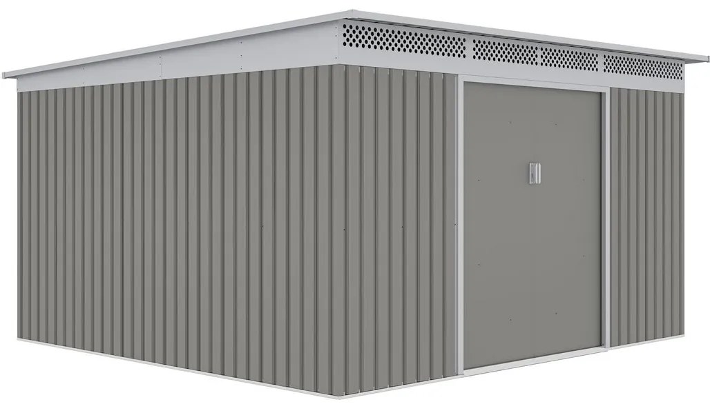 G21 Záhradný domček GRAH 1132 - 340 x 333 cm, metalický šedý 63900995