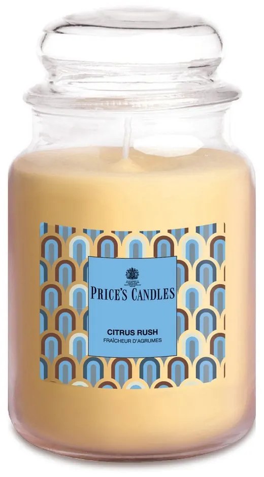 Price´s Price's MAXI vonná svíčka ve skle Citrus Rush - hoření 130h