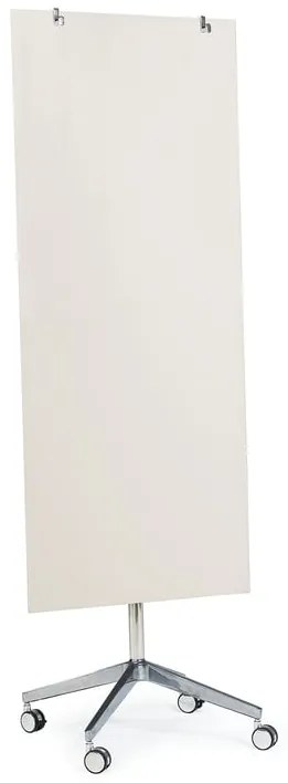 Mobilná sklenená magnetická tabuľa STELLA, 650x1575 mm, svetlošedá