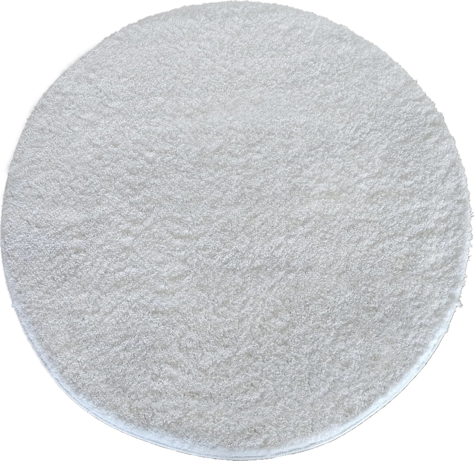 DY Biely okrúhly shaggy koberec Camel Rozmer: 100 cm