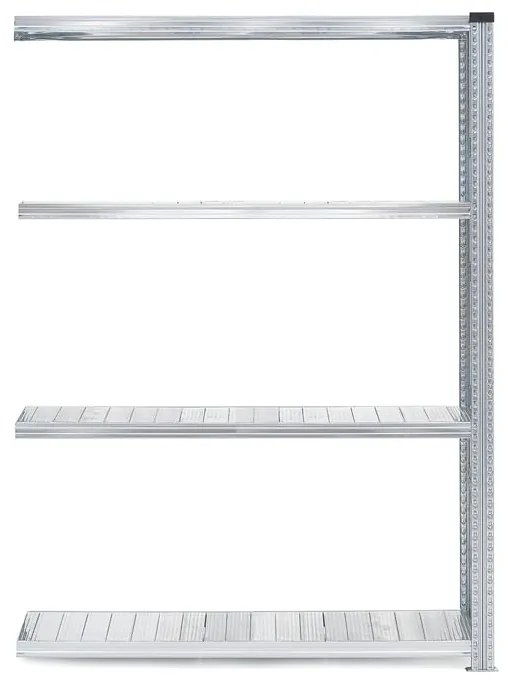Policový kovový regál TRANSFORM, prídavná sekcia, 1972x1200x320 mm
