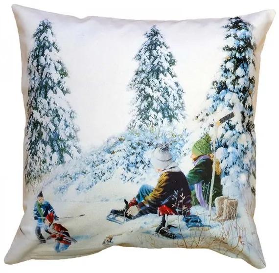Vankúšová obliečka Zimné šantenie 40x40 cm