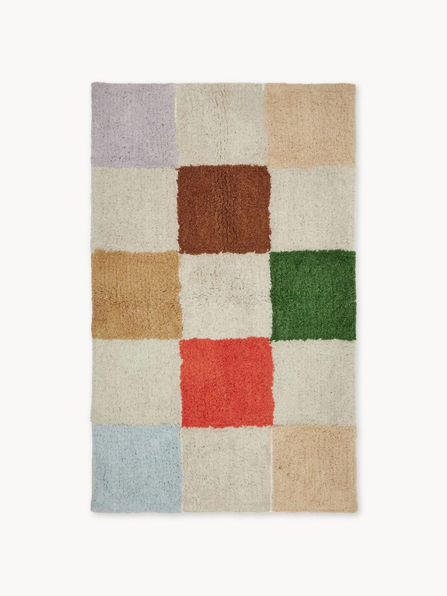 Ručne tkaný detský koberec Chess