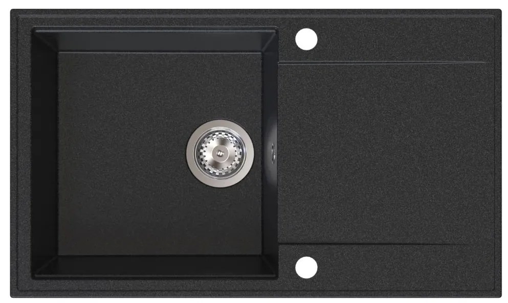 Sink Quality Sink55, kuchynský granitový drez 780x460x215 mm, grafitová, SKQ-SINK.G.1KDOL