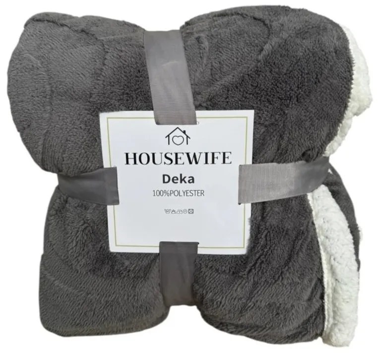 Luxusná baránková deka z mikroplyšu NESTIVE svetlosivá Rozmer: 200 x 230 cm