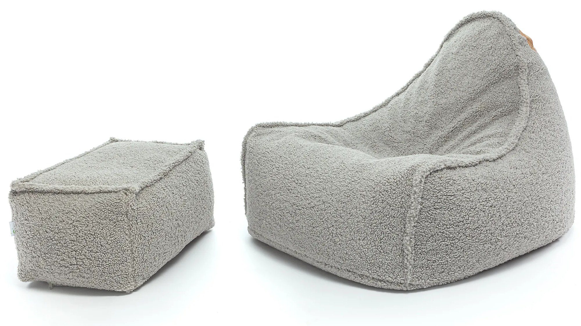 Sedací vak Mini Keiko + podnožník Baranček – s podnožníkom zadarmo Farba: SV06 - sivý