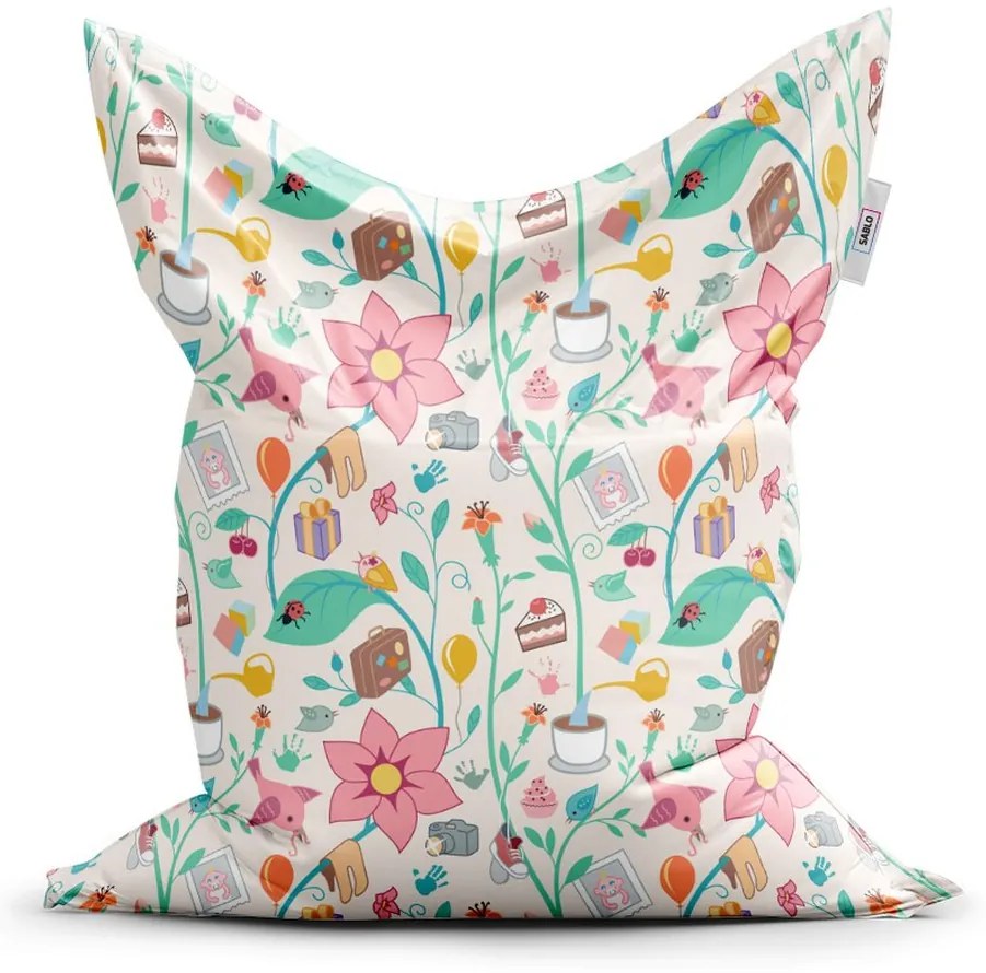 Sedací vak Classic maľovanie - detský, farebná