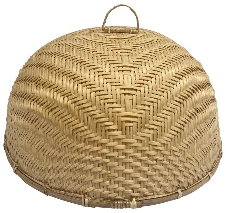 Hnedý pletený poklop na občerstvenie - 37cm