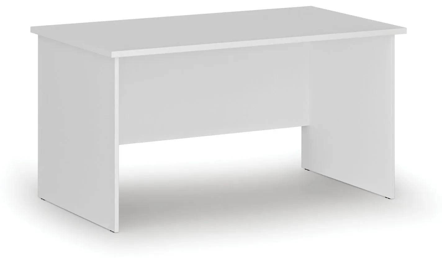 Kancelársky písací stôl rovný PRIMO WHITE, 1400 x 800 mm, biela