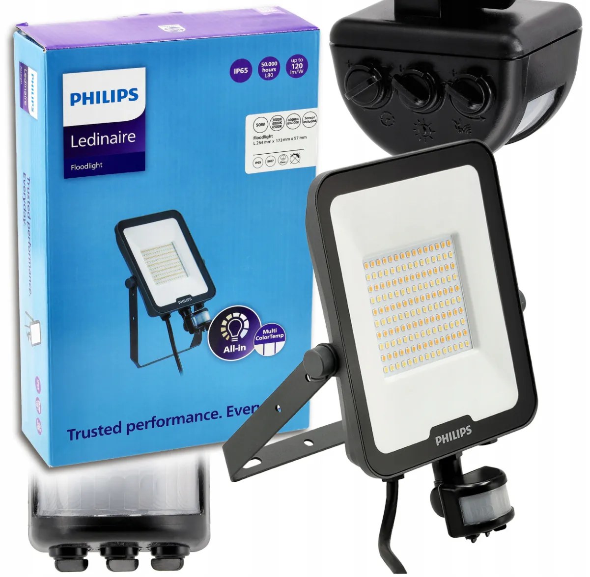 LED reflektor Philips 50W 6000lm CCT s pohybovým senzorom