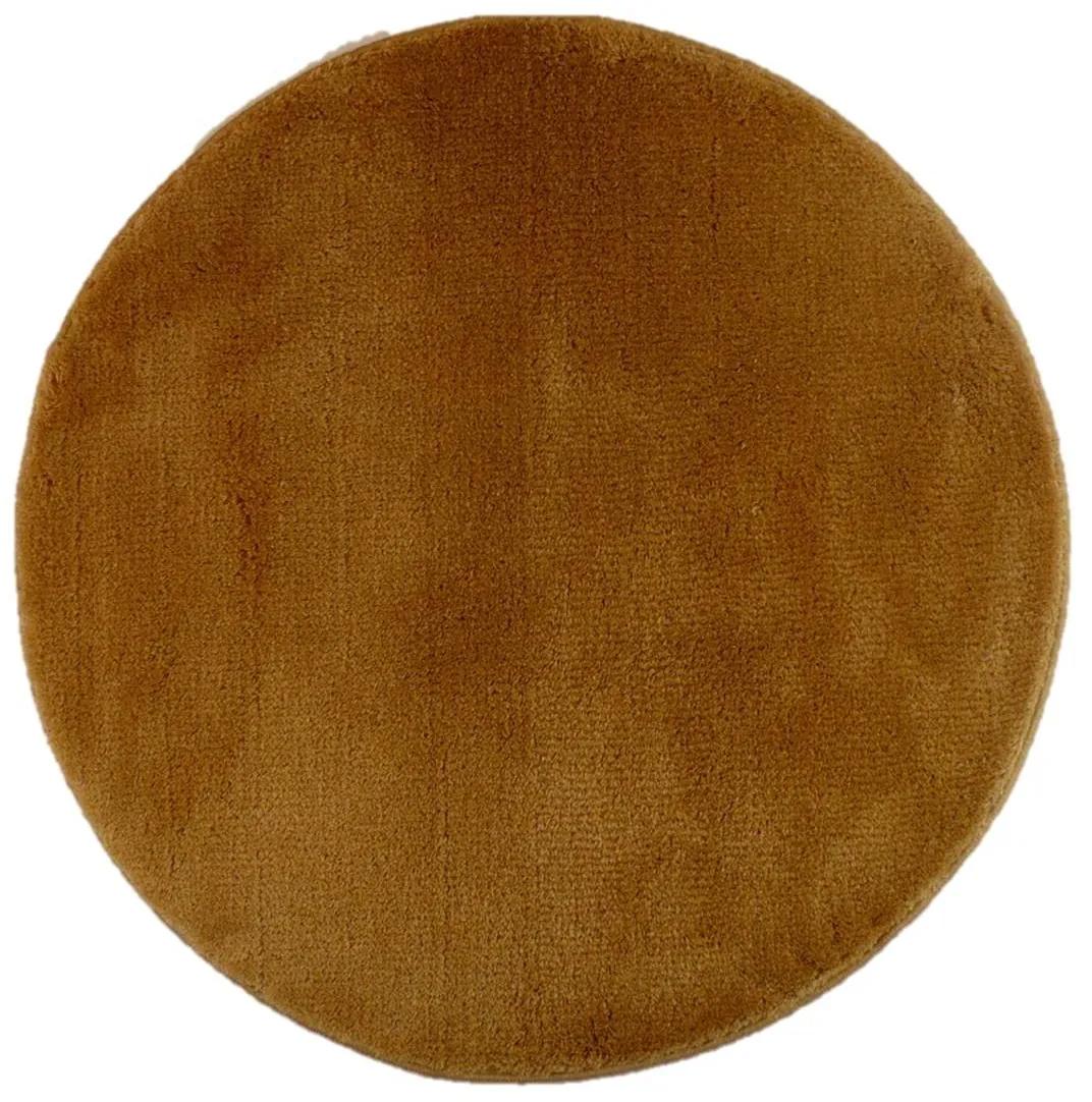 ROUTNER Kúpeľňová predložka UNI COLOR Medová 10106 - Medová / Kruh Ø 90 cm 10106