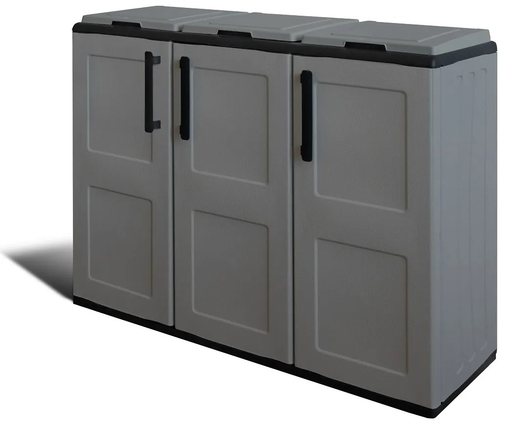 ARTPLAST Skriňa na triedený odpad Linea FREE 3dv/3víka