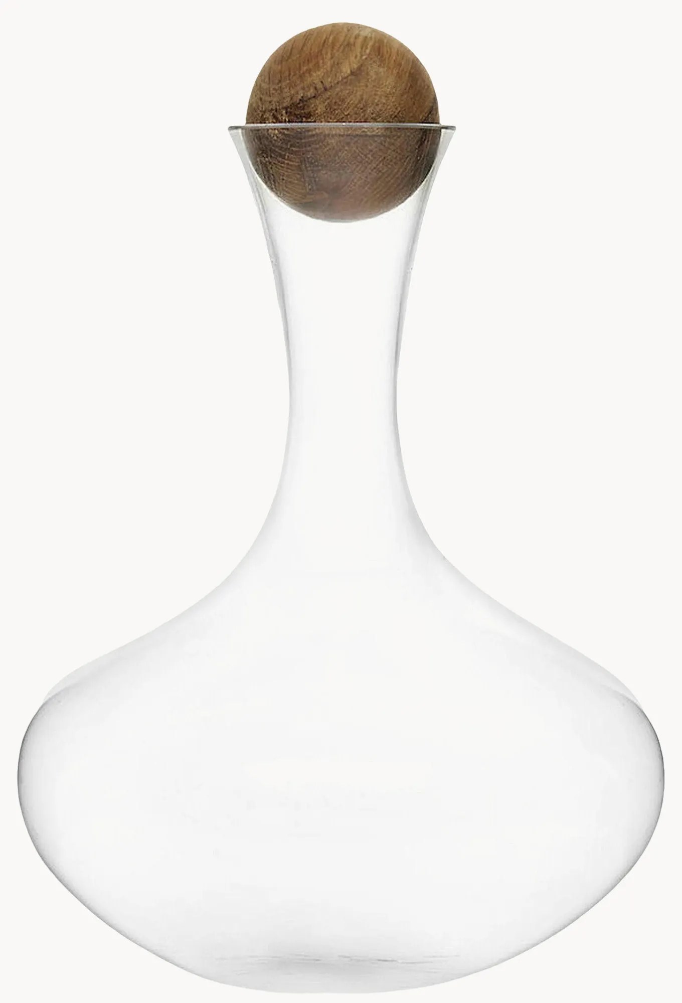 Ručne fúkaný dekantér's drevenou zátkou Eden, 2 l