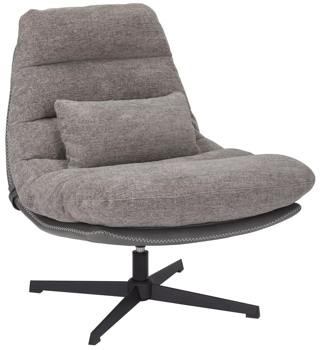 Relaxačné otočné kreslo FELICIA RAVEN sivé