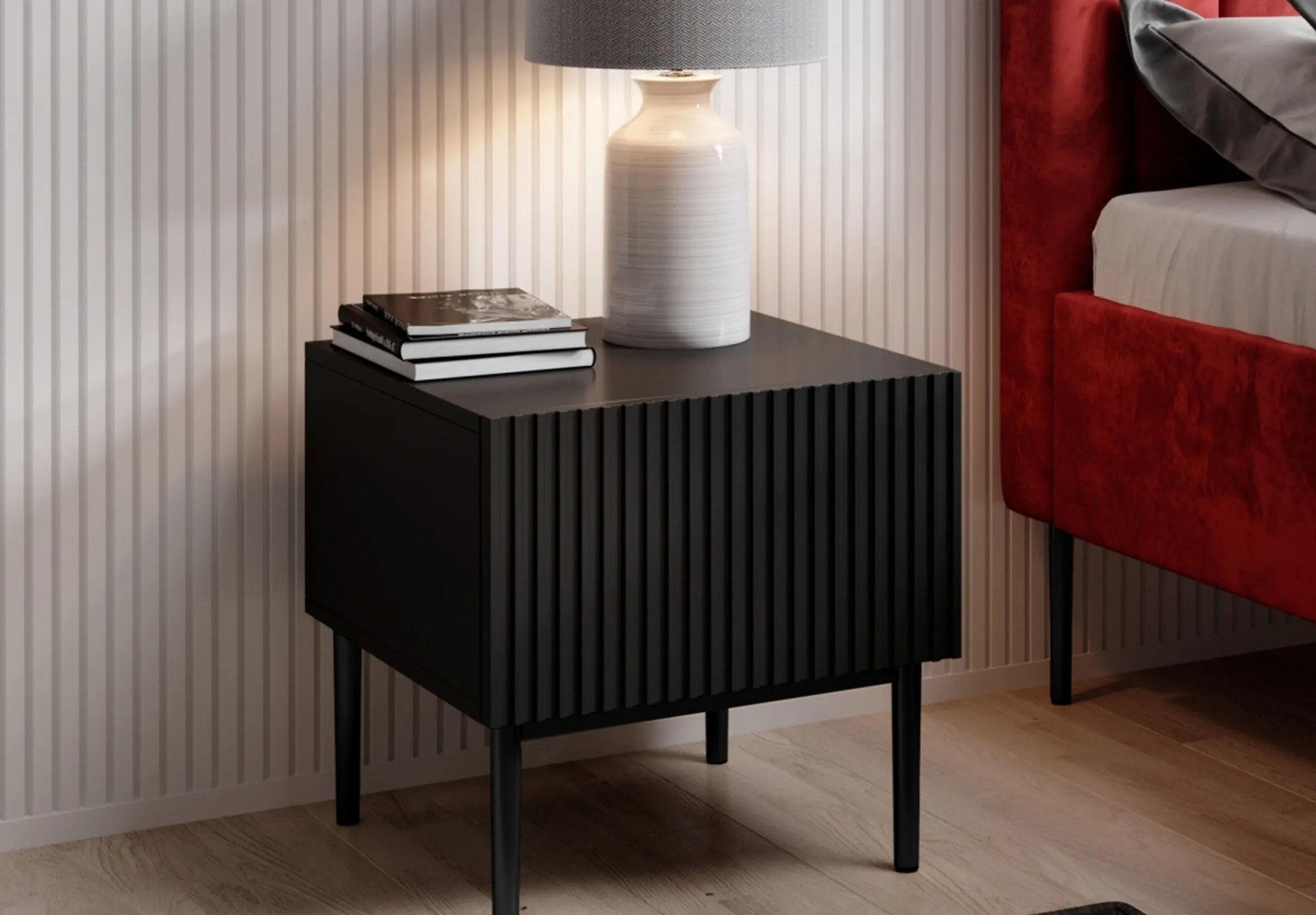 Sada nočných stolíkov Nicole 2 ks - čierna / čierna