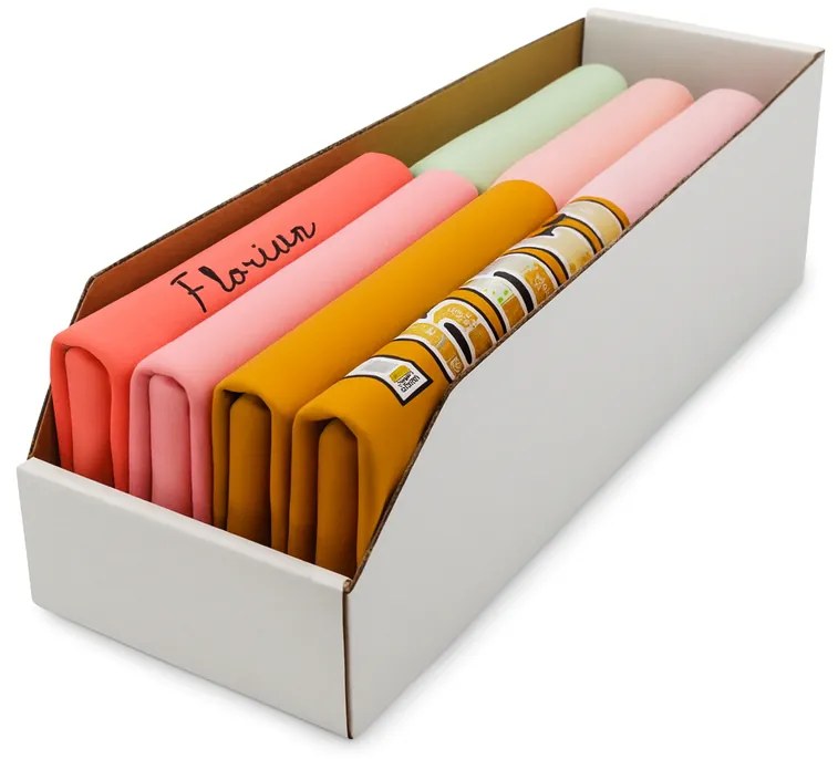 Úložné boxy na oblečenie, organizéry do skrine BIELY KARTÓN 15x47 cm